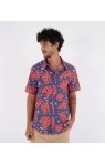 M WOVEN SS PRINTING PRESS CORAL